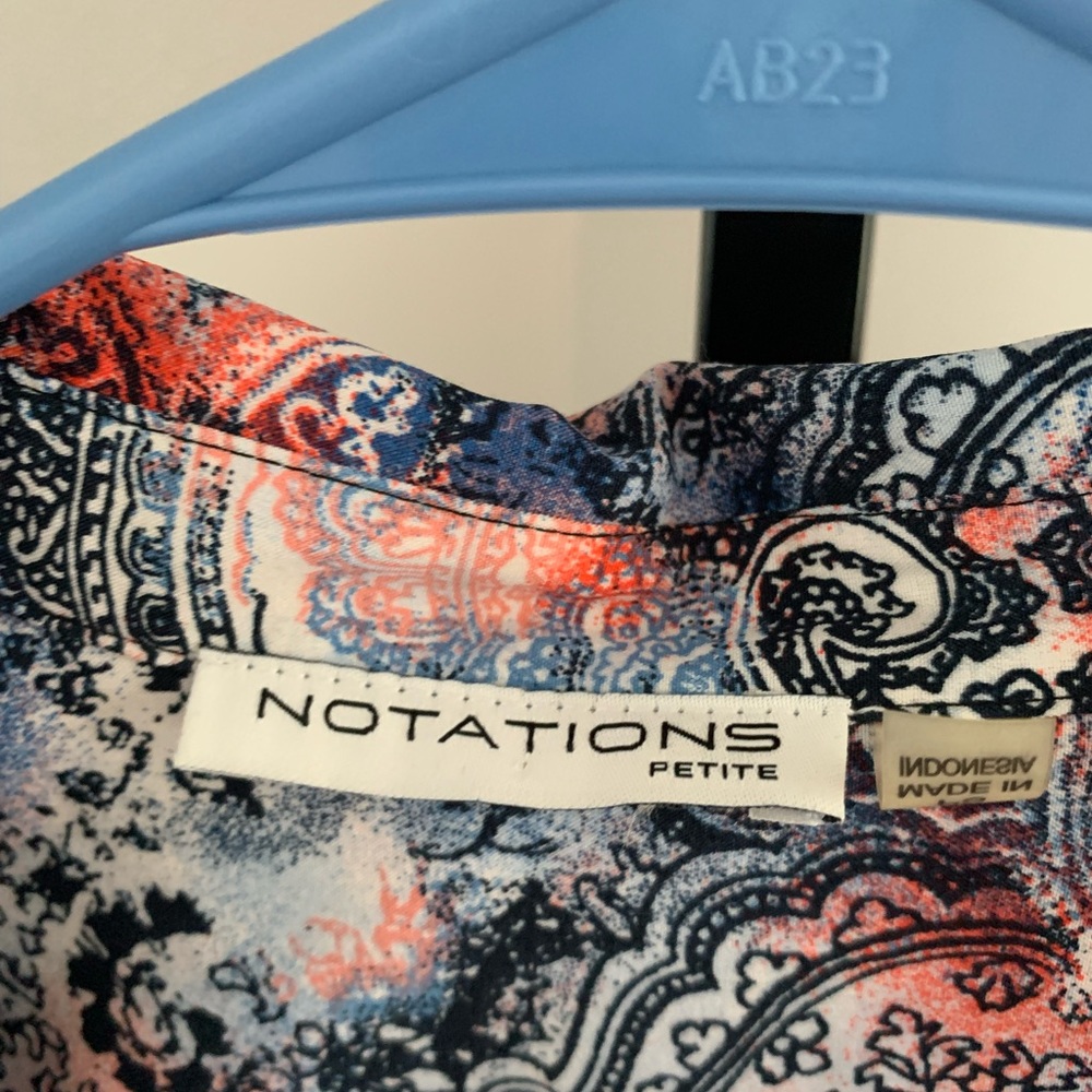 Notations Button Down With Paisley Pattern - Picture 14 of 15